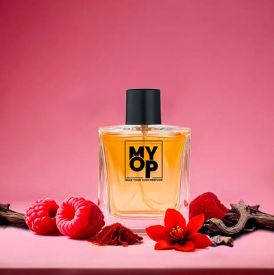 MYOP Oud for Greatness luxury perfume: a long-lasting unisex fragrance featuring bold oud, sweet raspberry, and exotic saffron notes.
